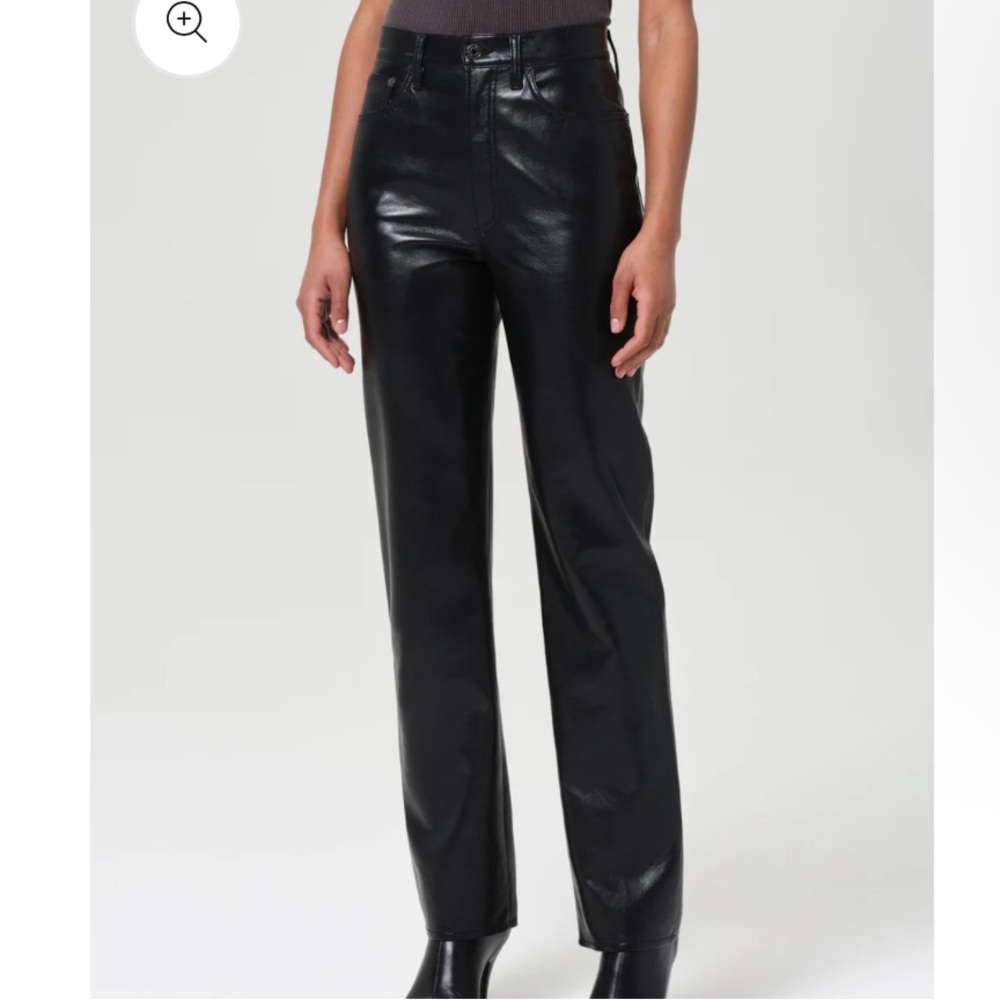 Agolde 90’s Pinch Waist Straight Leather Pants